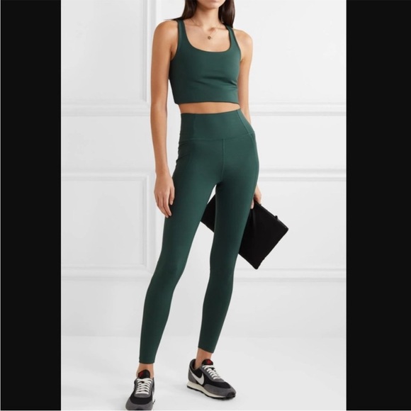 Girlfriend Collective Dark Green Activewear high rise  Leggings size medium - Picture 1 of 15